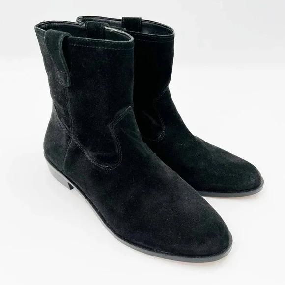 REBECCA MINKOFF Chasidy Black Suede Booties size 8M - Picture 2 of 9